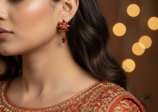 Burnt Orange Floral Set