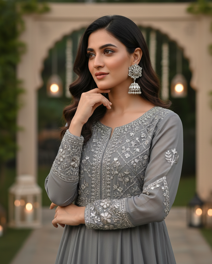Sitara Silver Jhumkay